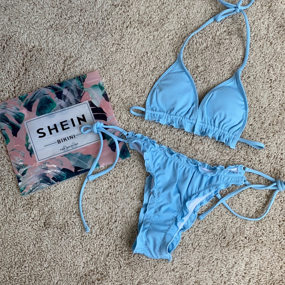 SHEIN baby blue bikini